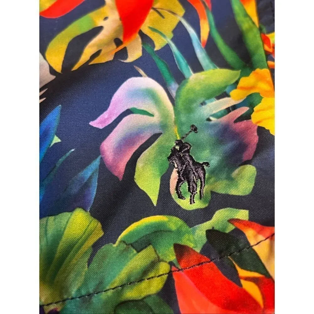 Polo Ralph Lauren Shorts Mens XL Swim Trunks Tropical Floral Beach Vacation